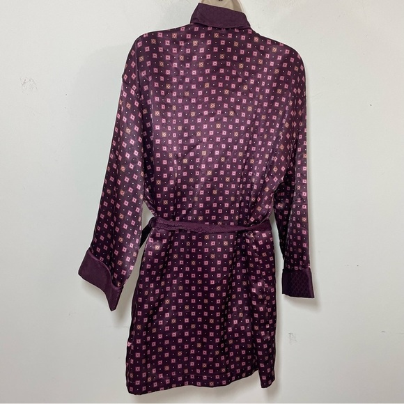 Vintage Victorias Secret Robe Womens One Size O/S Sleepwear Belt Burgundy new. - Picture 2 of 8